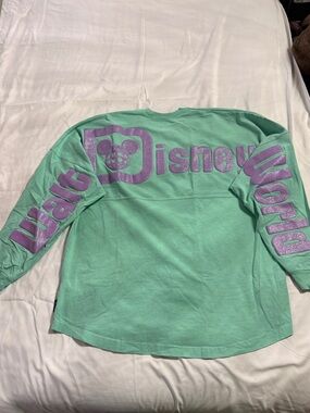 ✨ Disney Spirit Jersey – Teal Green & Purple Glitter | Size XL ✨